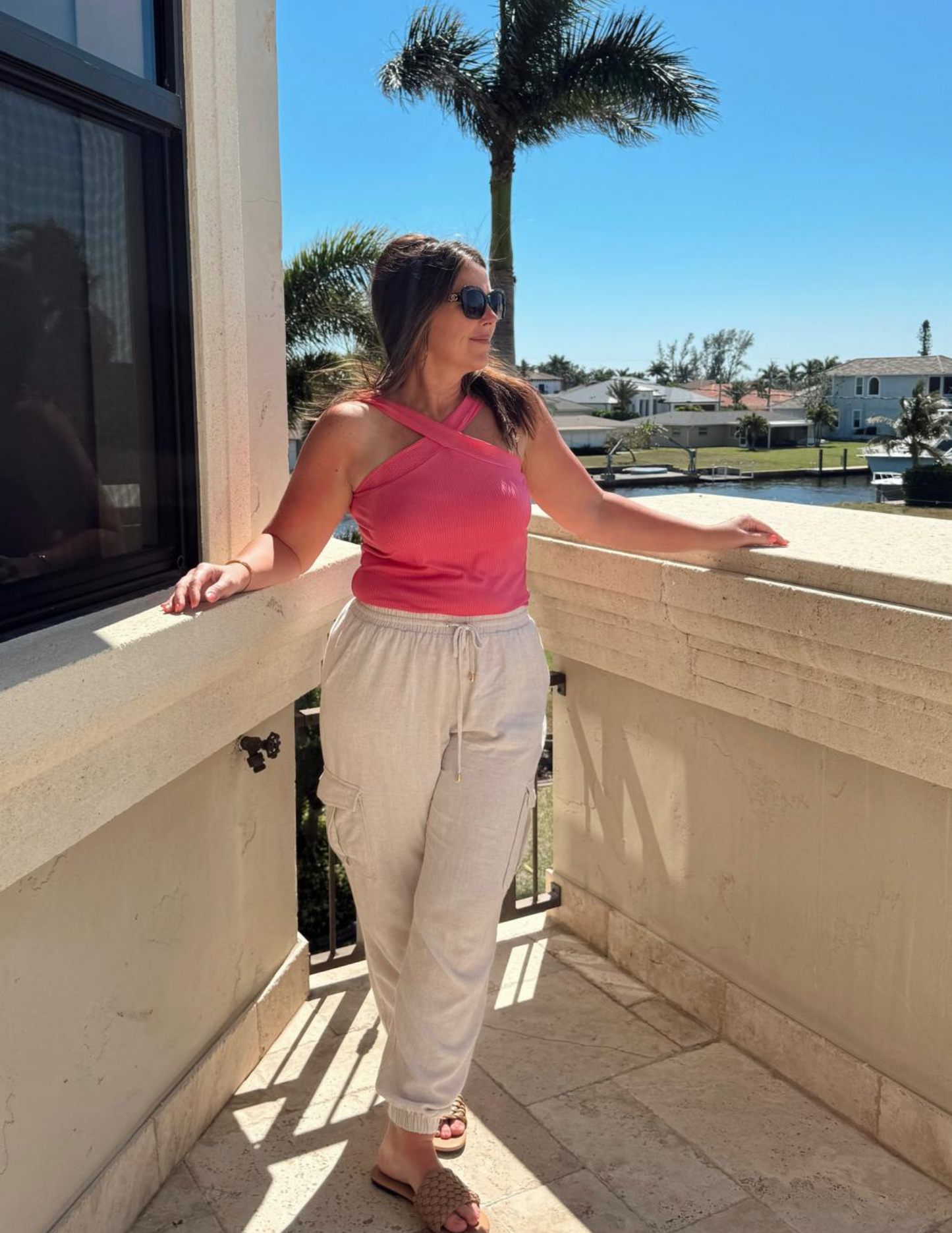 Chelsea Linen Pants with Cargo Pockets