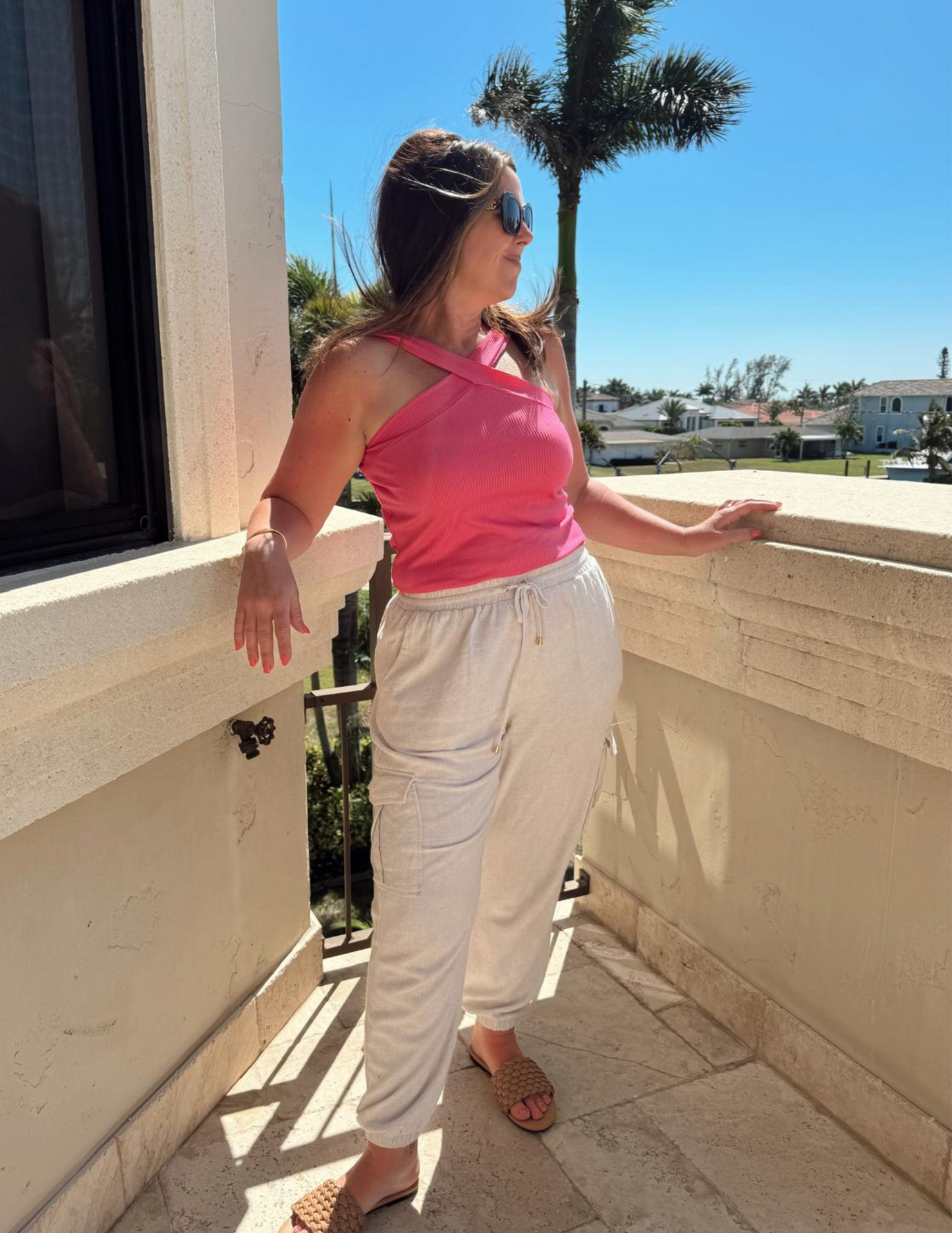 Chelsea Linen Pants with Cargo Pockets