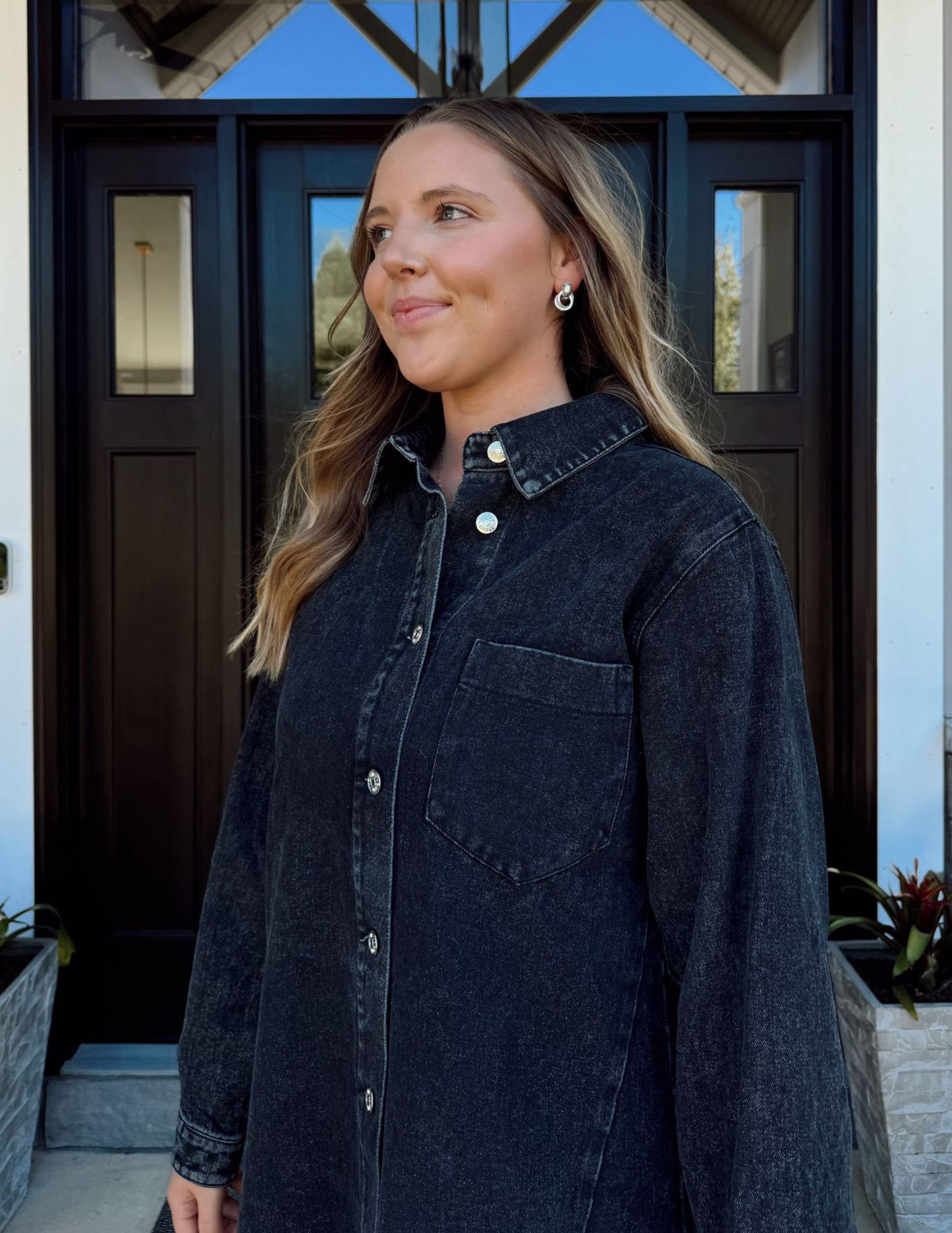 Everly Denim Shirt Dress