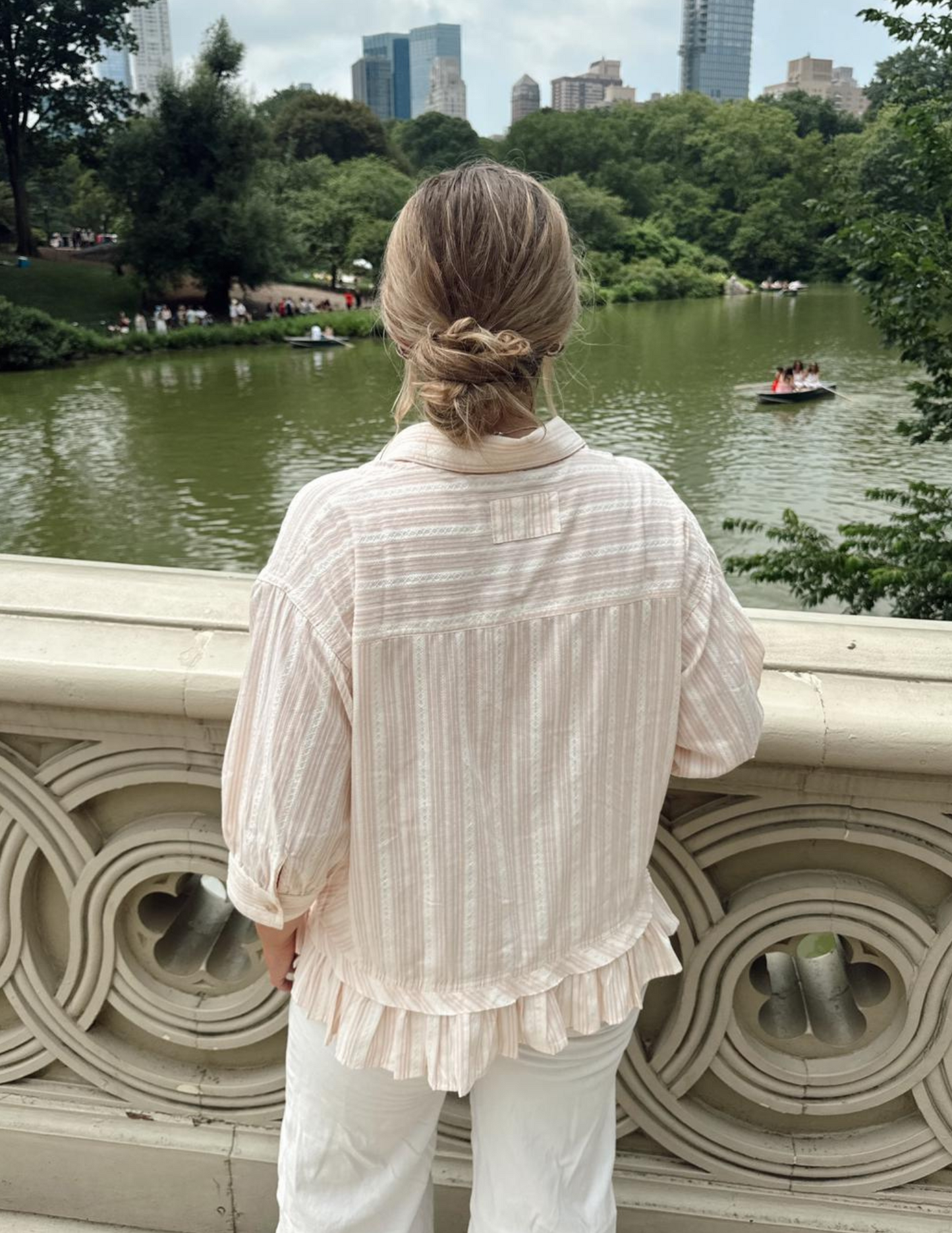 Lily Stripe Button Up Top