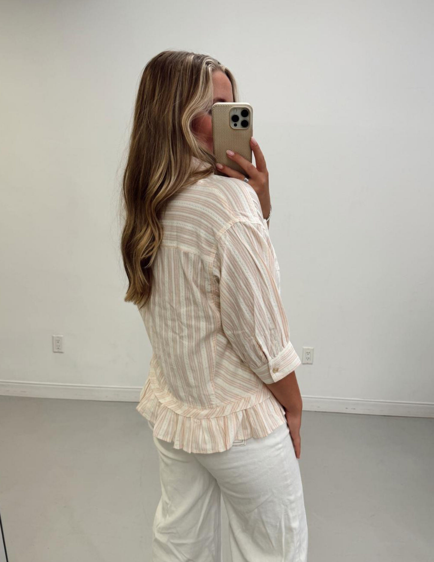 Lily Stripe Button Up Top