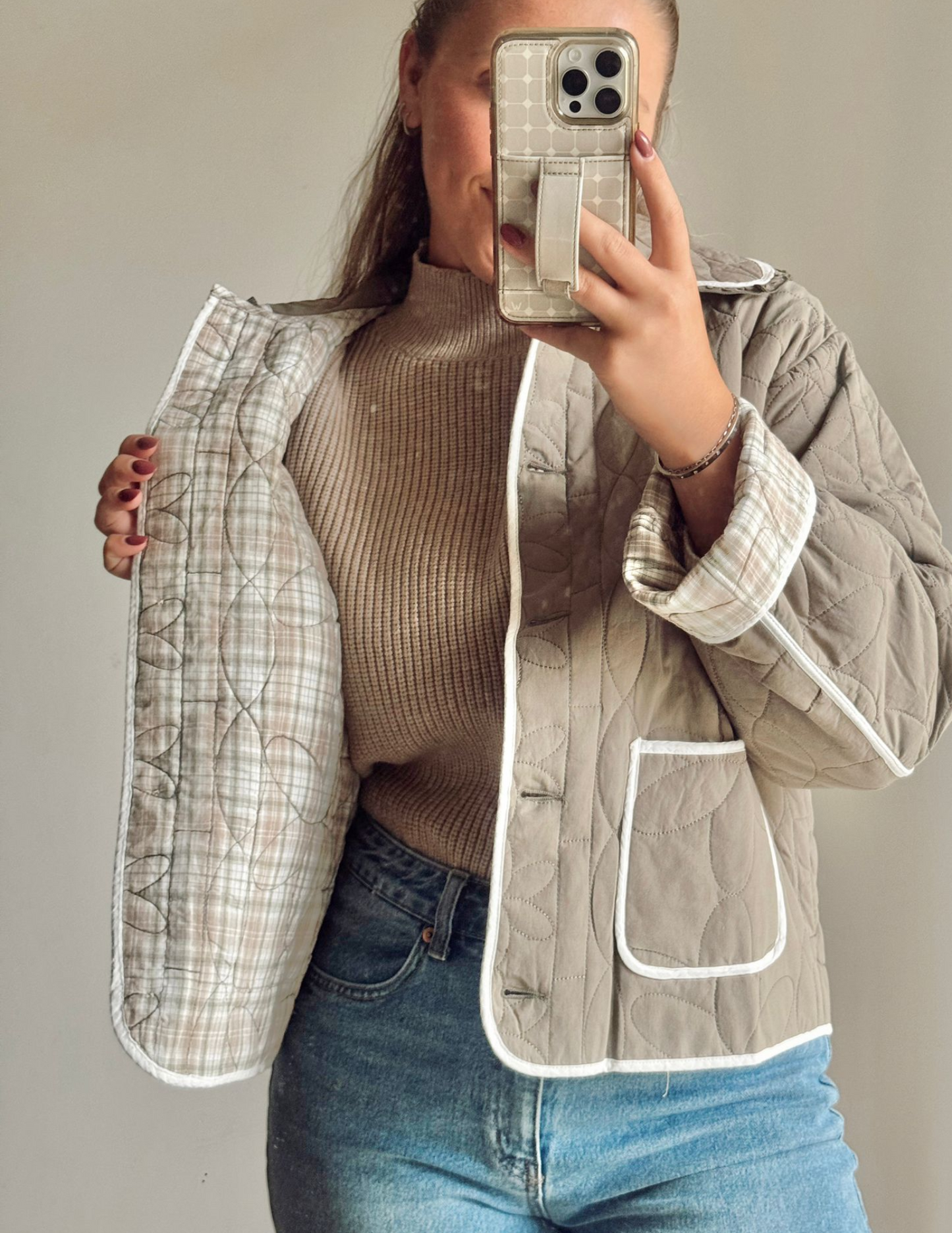 Oaklynn Quilted Collared Jacket