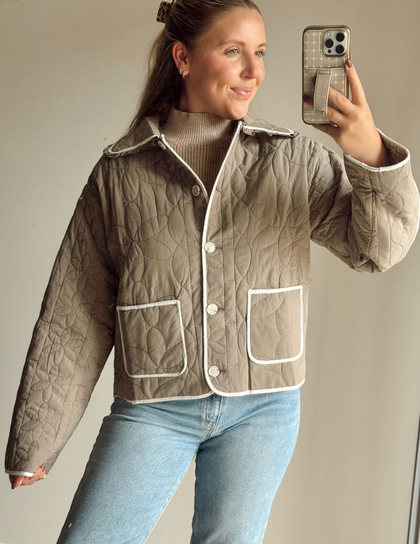 Oaklynn Quilted Collared Jacket
