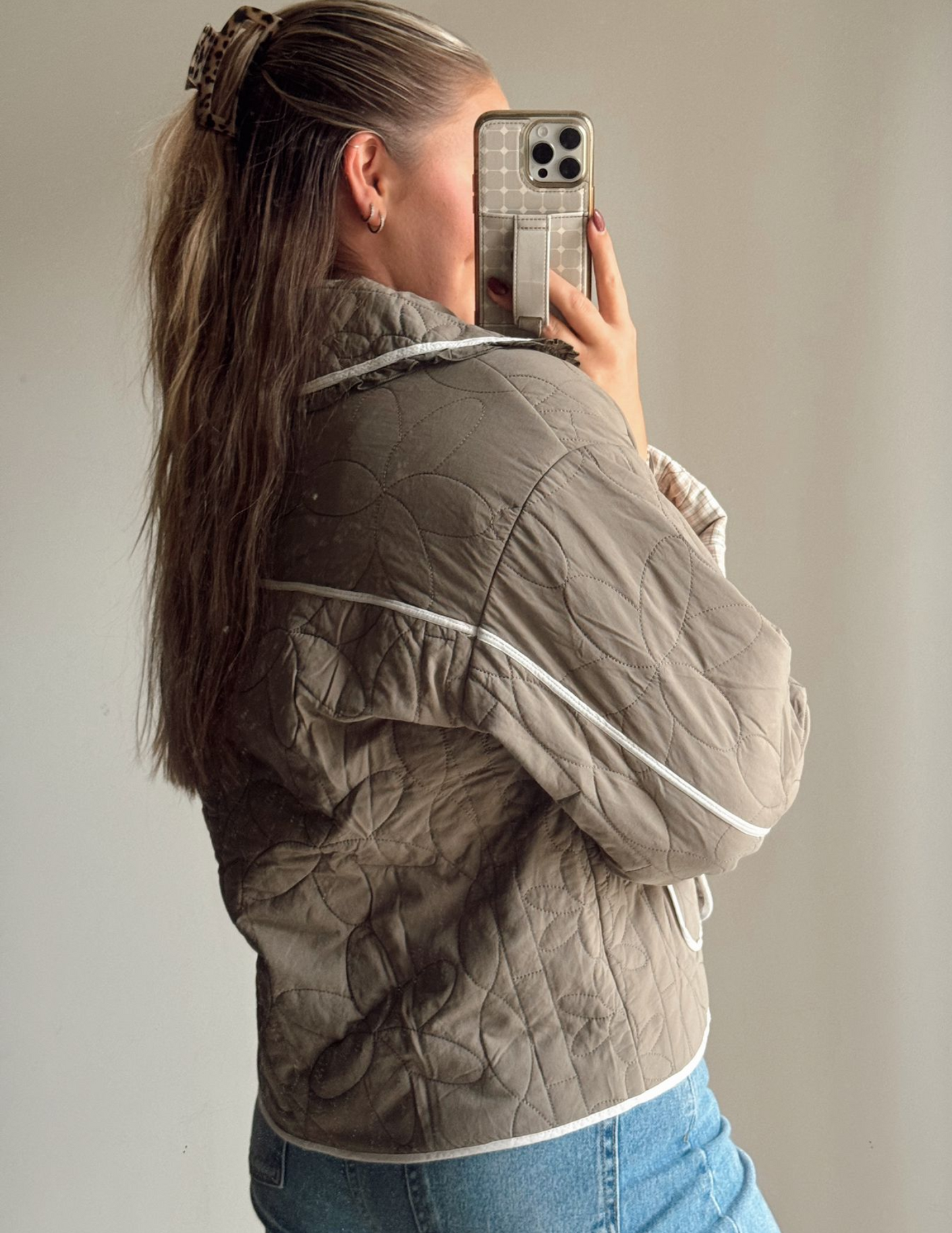 Oaklynn Quilted Collared Jacket