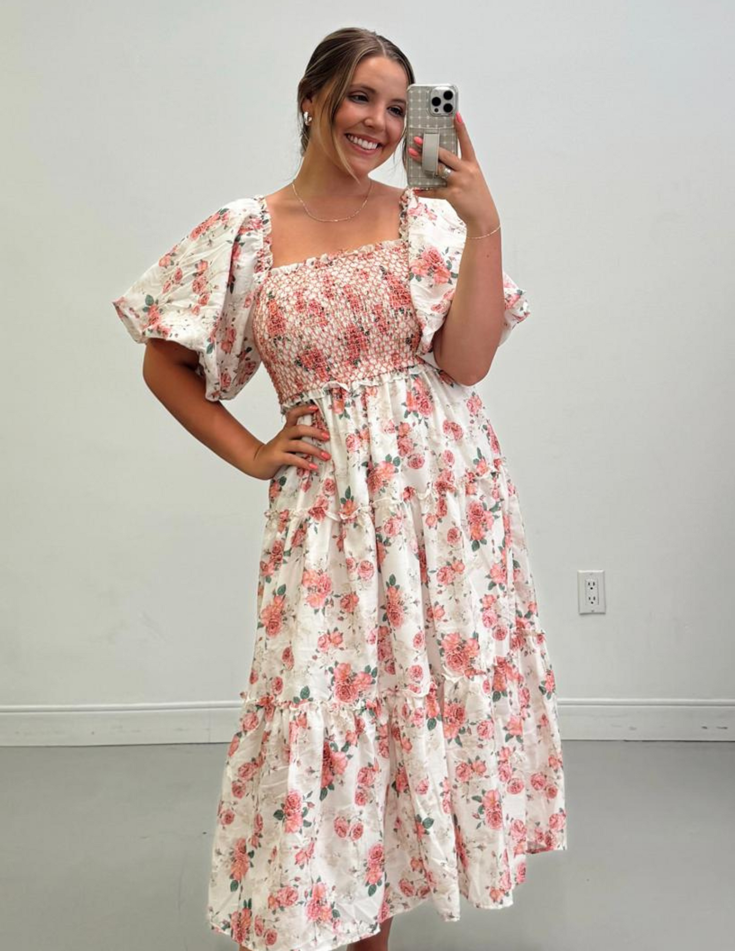 Riley Floral Midi Dress