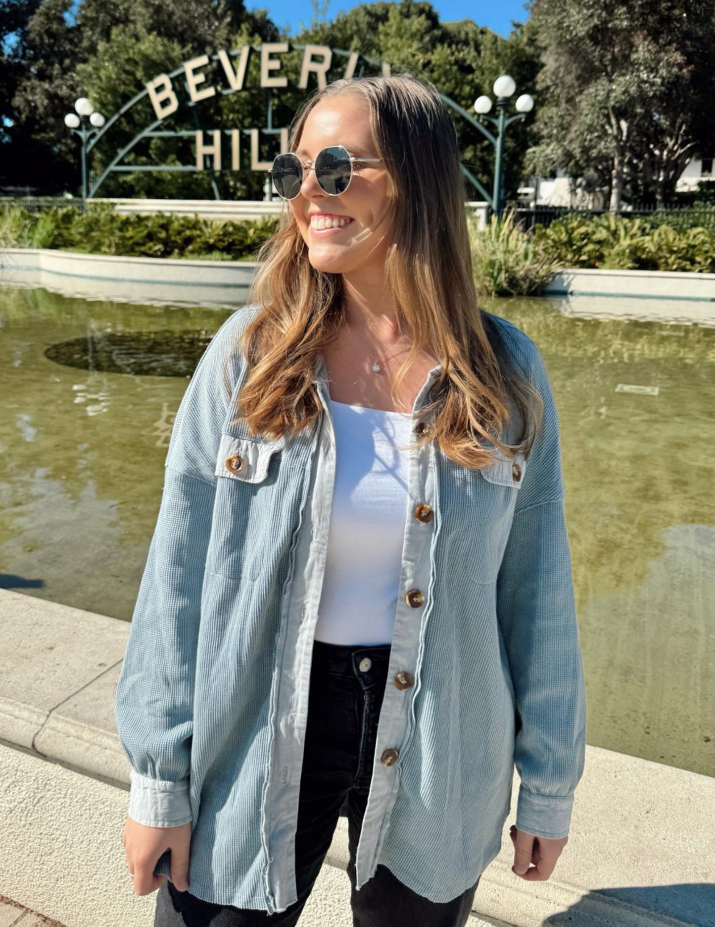 Beverly Vintage Washed Ribbed Shacket