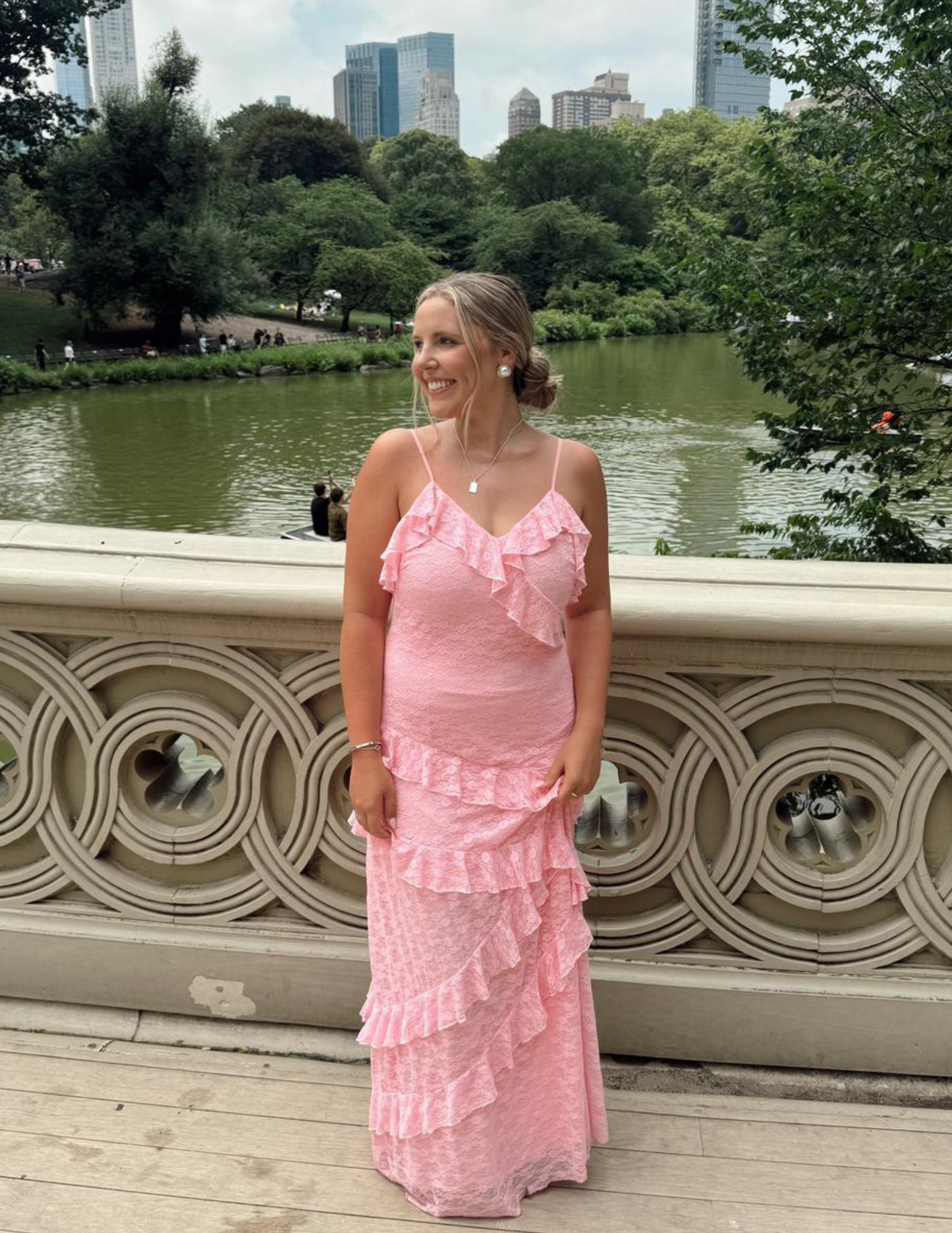 Jasmine Lace Tiered Maxi Dress