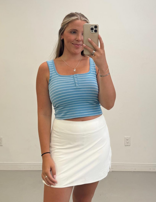 June Stripe Crop Tank Top