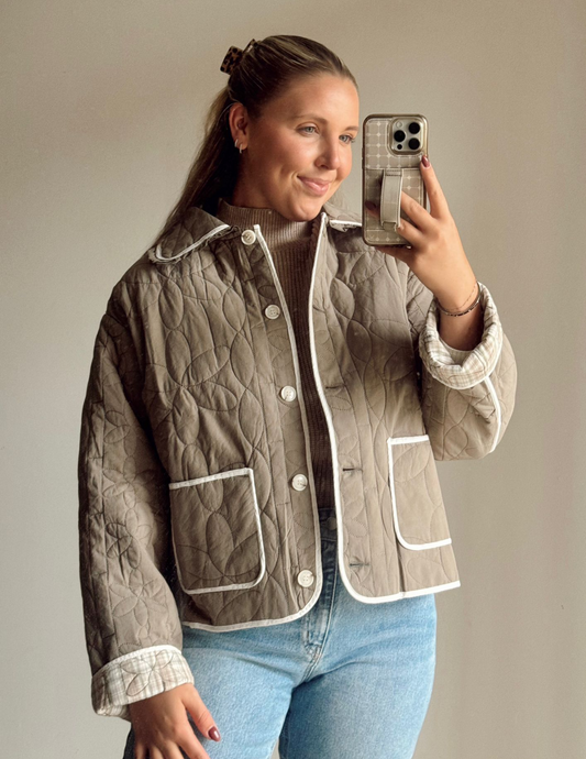 Oaklynn Quilted Collared Jacket